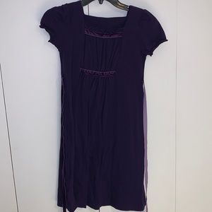 Hartstrings Purple Empire Waist Dress Girls Size 12